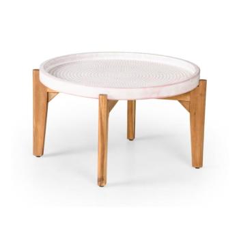 Bari kerti asztal rózsaszín betonlappal, ø 70 cm - Bonami Selection kép