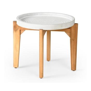 Bari kerti asztal szürke betonlappal, ø 55 cm - Bonami Selection kép