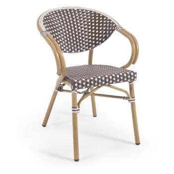 Barna fém-műanyag kerti szék Marilyn – Kave Home kép