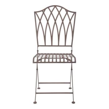 Barna fém összecsukható kerti szék – Esschert Design kép