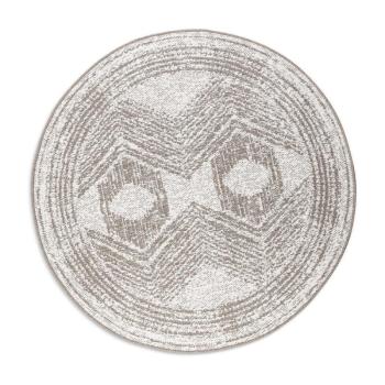 Barna-krémszínű kerek kültéri szőnyeg ø 100 cm Gemini – Elle Decoration kép