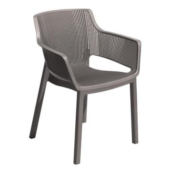 Barna műanyag kerti szék Elisa – Keter kép