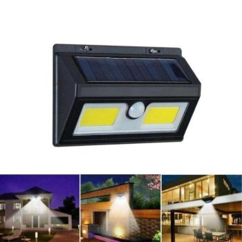 BB COB LED napelemes mozgásérzékelős kültéri Lámpa - fekete (BBL) kép