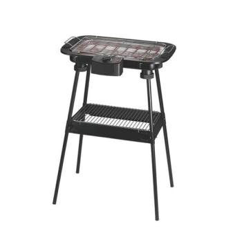 BBQ Elektromos grillsütő állvánnyal - fekete kép