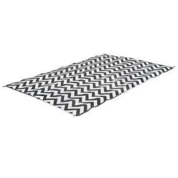 Bo-Camp Chill mat M Wave fekete-fehér kültéri szőnyeg 1,8 x 2 m kép