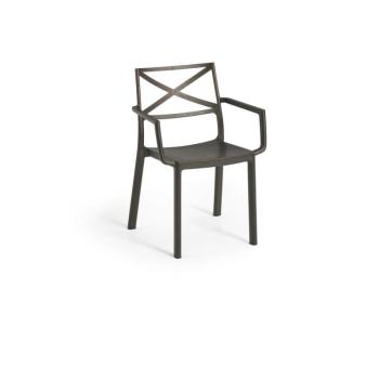 Bronzszínű műanyag kerti szék Metalix – Keter kép