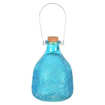 Buborék mintás üveg darázscsapda, kék, 21,5 cm kép