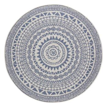 Coron kék-krémszínű kültéri szőnyeg, ø 200 cm - NORTHRUGS kép