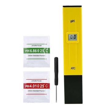 Digitális pH Mérő és Teszter ATC Elektronikus Sávmérővel, sárga/fekete kép