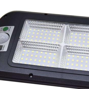 Extra fényes napelemes kültéri LED lámpa, 120W – 128 LED, távirán... kép