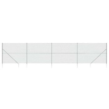 Ezüstszínű drótkerítés cövekekkel 1,8 x 10 m kép
