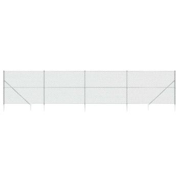 Ezüstszínű drótkerítés cövekekkel 2 x 10 m kép