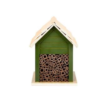 Fa méhecske ház, olivazöld kép