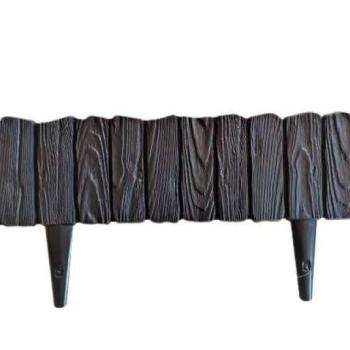 Fa mintázatú ágyásszegély szett, 2,32m (4x58cm), antracit kép