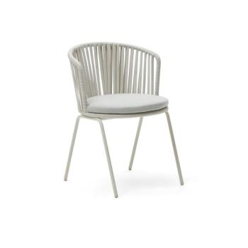 Fehér fém kerti szék Saconca – Kave Home kép