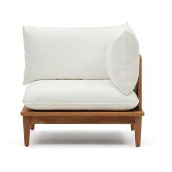 Fehér-natúr színű tömörfa kerti fotel Portixol – Kave Home kép