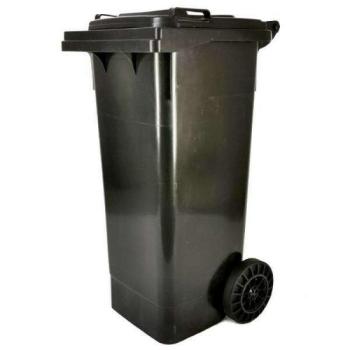 Fekete 80 Literes hulladékgyűjtő kuka kép