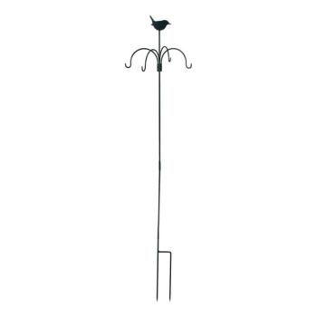 Fekete álló madáretető állvány akasztókkal, magasság 148 cm - Esschert Design kép