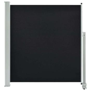 Fekete behúzható oldalsó terasz napellenző 140 x 300 cm kép