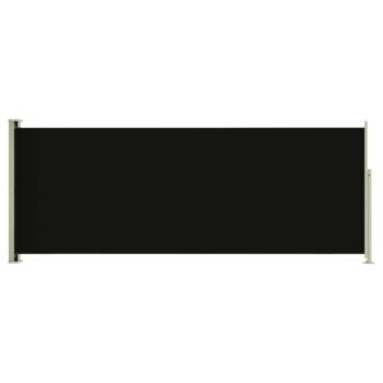 Fekete behúzható oldalsó terasznapellenző 117 x 300 cm kép