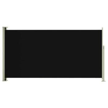 Fekete behúzható oldalsó terasznapellenző 160 x 300 cm kép
