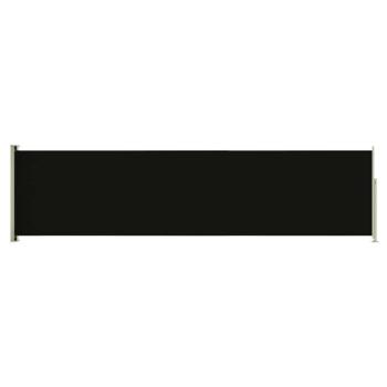 Fekete behúzható oldalsó terasznapellenző 160 x 600 cm kép