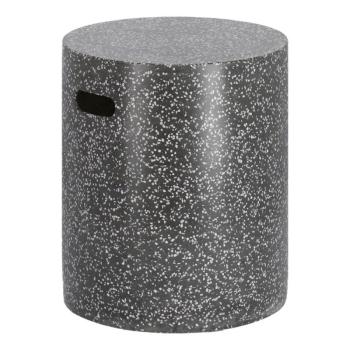Fekete beton tárolóasztal, ⌀ 35 cm - Kave Home kép