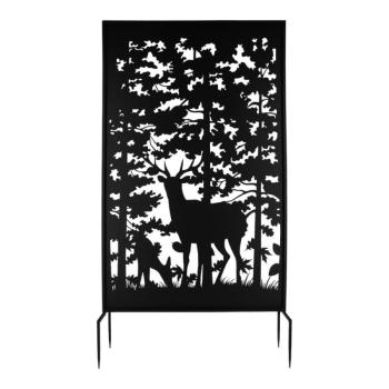 Fekete fém erkély paraván 100x186 cm Deer – Esschert Design kép