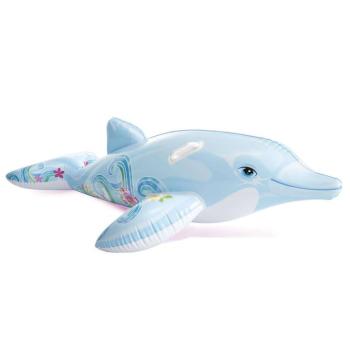 Felfújható delfin kék játék 175 x 66 cm intex 58535 kép