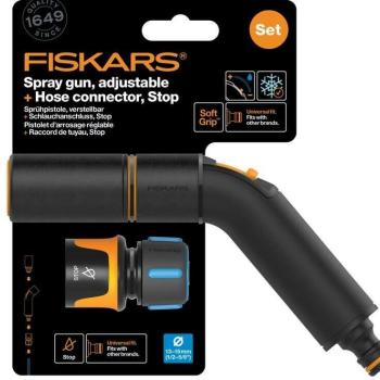 Fiskars Comfort locsolópisztoly, állítható fejjel + CF tömlőcsatl... kép