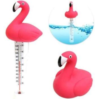 Flamingó alakú vízhőmérséklet mérő medencéhez kép