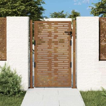 Fűmintás corten acél kerti kapu 105 x 155 cm kép