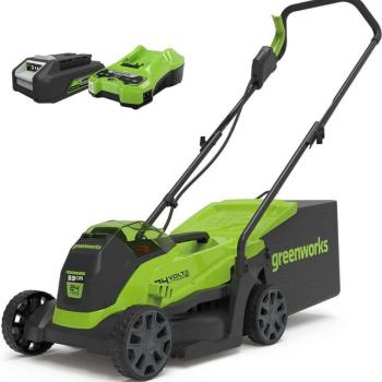 Fűnyíró fűgyűjtős, akkumulátoros Greenworks GD24LM33K2 24 v, 33 c... kép