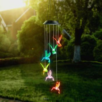 Garden of Eden Felakasztható szolár lámpa - pillangó - RGB LED-de... kép