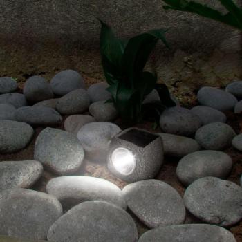 Garden of Eden Led-es kültéri szolár lámpa &quot;szürke kő&quot;- 11389B kép