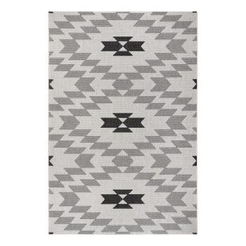 Geo fekete-fehér kültéri szőnyeg, 80x150 cm - Ragami kép