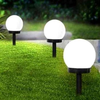 Gömb napelemes lámpa - leszúrható kerti LED lámpa / 1db kép