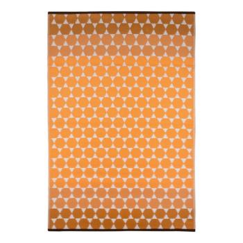 Hexagon narancssárga kültéri szőnyeg, 150 x 90 cm - Green Decore kép