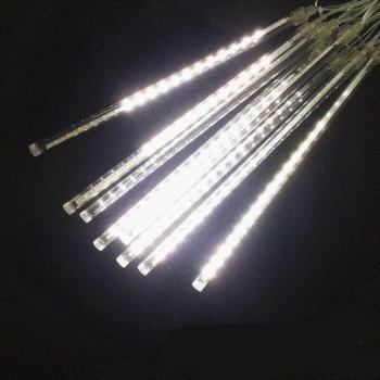 Hideg fehér fény telepítés, meteorzápor, 8 db 30 cm-es, 4,5 m-es,... kép