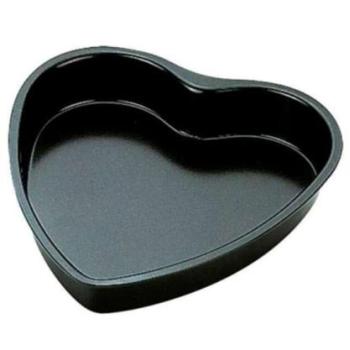 Ibili szív tortaforma, szénacél/Teflon, 24 cm, fekete kép