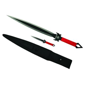 IdeallStore® vadászkészlet, Red Ronin kard és King Cobra kés, roz... kép
