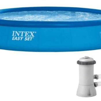 Intex EasySet 457x84cm felfújható Medence vízforgatóval (28158NP) - kék kép
