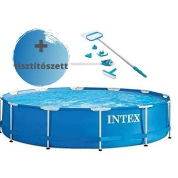 Intex fémvázas Medence 366cm + tisztító szett (28210NP/28003) kép