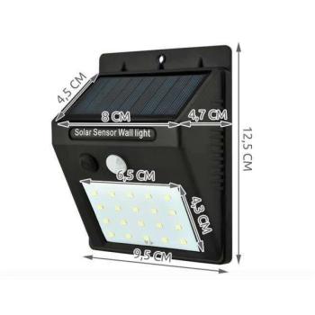 IsoTrade Led Solar fali lámpa, mozgásérzékelős, 9,5x4,5x12,5 cm kép