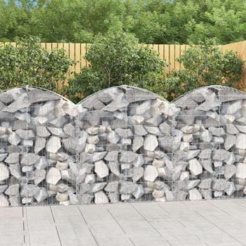 Íves horganyzott vas gabion kosár 100x30x100/120 cm kép