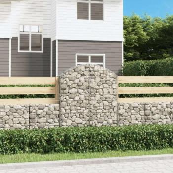 Íves horganyzott vas gabion kosár 100x30x120/140 cm kép