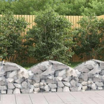 Íves horganyzott vas gabion kosár 100x50x40/60 cm kép