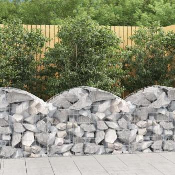 Íves horganyzott vas gabion kosár 100x50x60/80 cm kép