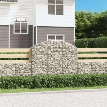 Íves horganyzott vas gabion kosár 150x30x120/140 cm kép