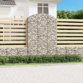 Íves horganyzott vas gabion kosár 150x30x220/240 cm kép